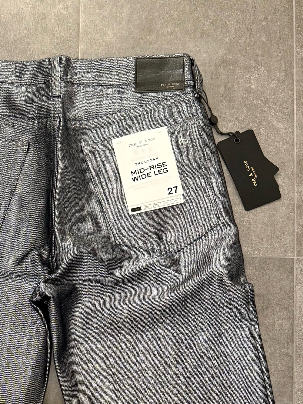 rag & bone Logan Wide-Leg Jeans — Metallic Indigo - Picture 2 of 2